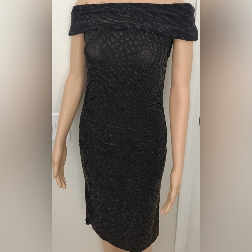 Sofia By Sofia Vergara Black Ruched One Shoulder … - image 1